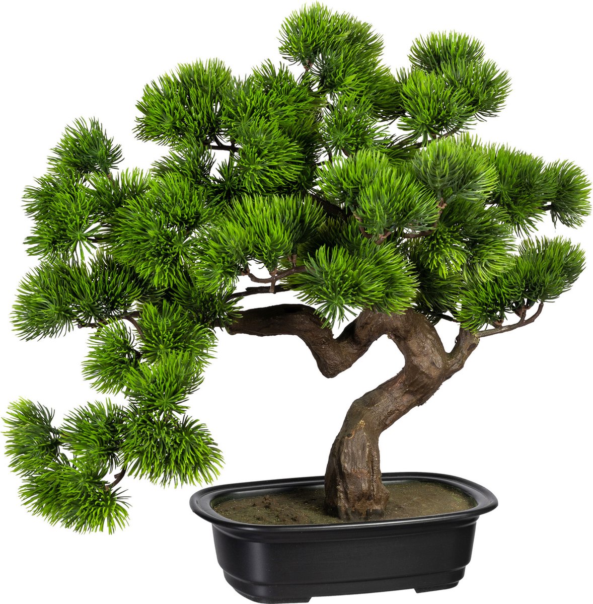 Kopu® Kunstplant Bonsai 40 cm Pijnboom met zwarte Pot - Bonsai boompje