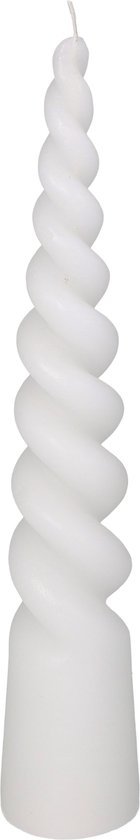 Druppelkaars twisted cone wax wit 5,5x5,5x30 cmHD Collection