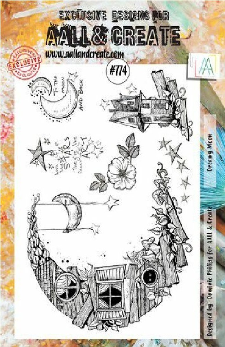 Aall & Create clearstamps A4 - Dreamy moon