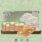 20 tampons en coton lavables - Tampons de maquillage réutilisables avec 2 sacs de lavage - + Ensemble de coton-tiges réutilisables GRATUITS - Produits zéro déchet - Tampons de coton en bambou durables