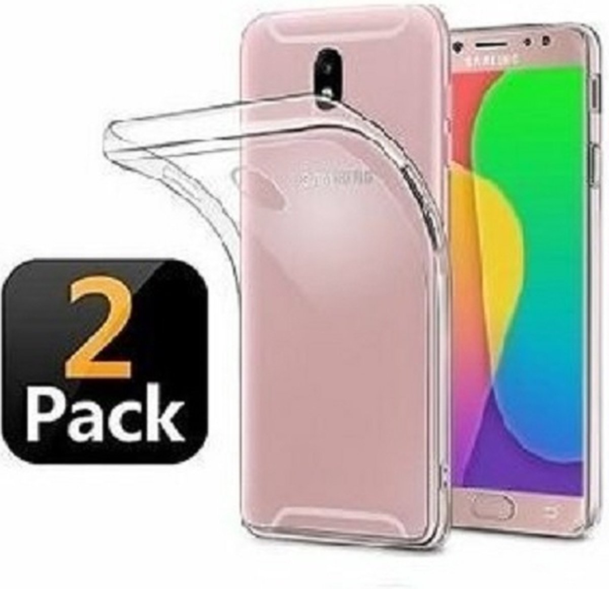 Samsung J7 2017 Hoesje Siliconen TPU Transparant 2x