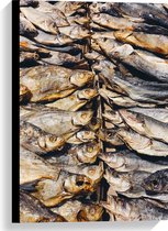 WallClassics - Canvas  - Verse Vissen op een Vismarkt - 40x60 cm Foto op Canvas Schilderij (Wanddecoratie op Canvas)