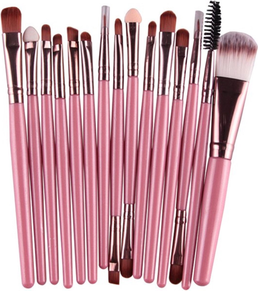 Make-up Kwasten - 15 Stuks - Professionele Make-up Kwasten Set