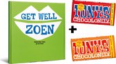 Tony's Chocolonely Coffret Cadeau Bonne chance ! - Chocolat Belge Fairtrade - Barres de Chocolat au Lait - Cadeau Get Well Soon - 2 x 180 grammes