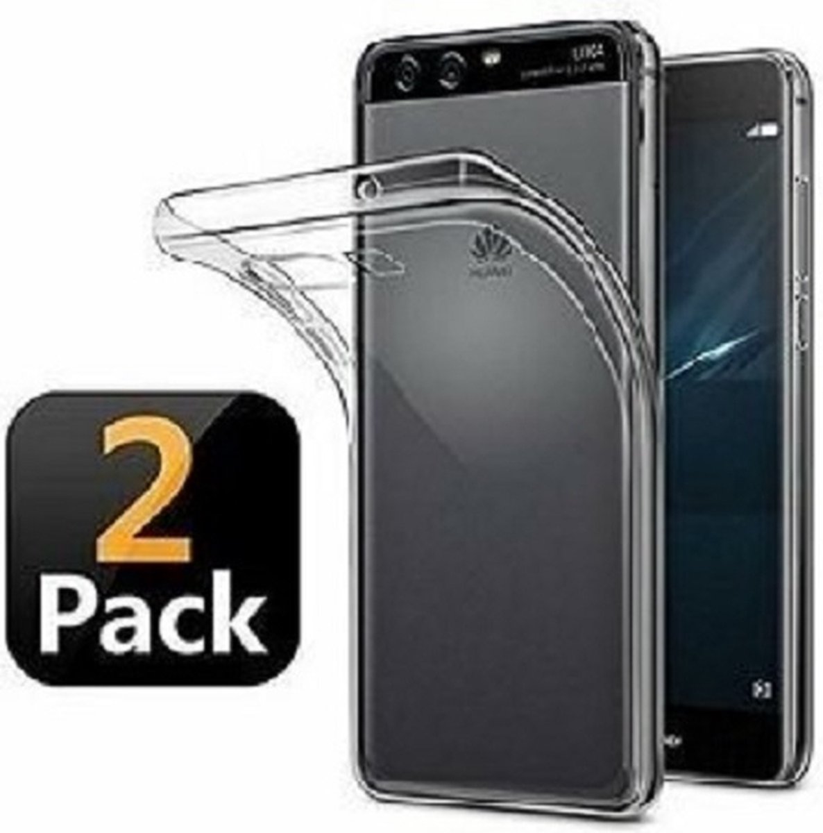 Huawei P10 Plus Hoesje Siliconen TPU Transparant 2x
