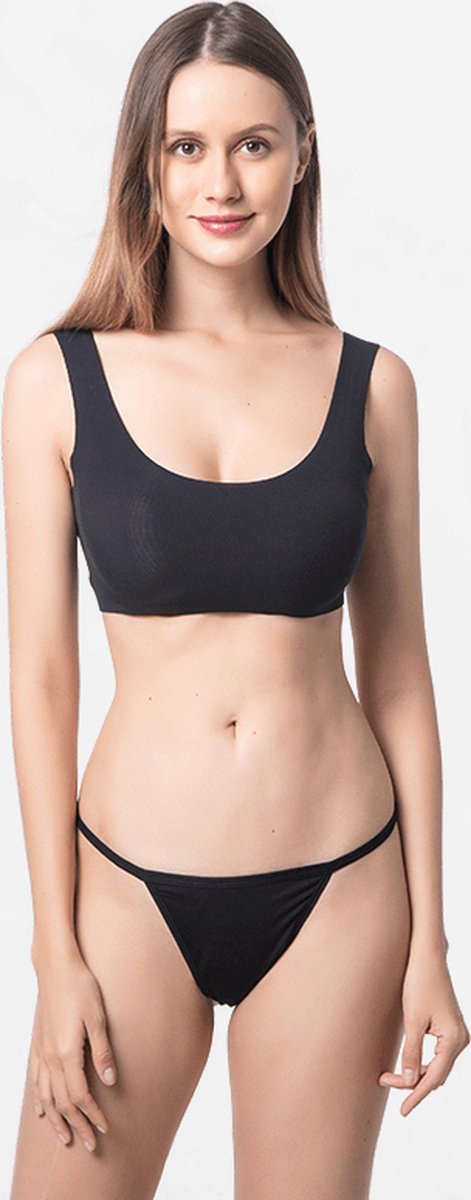 Tanga dames g-string Micro Modal vanta zwart