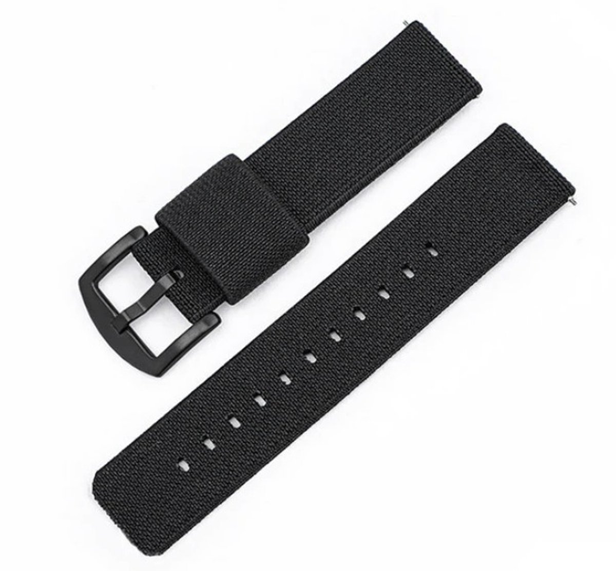 Nato Nylon Horloge Band - Zwart - Universele band - 20 mm - I-deLuxe verpakking