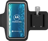 Arara Armband Geschikt voor Motorola Edge Plus (2022) sportarmband - hardloopband - Sportband hoesje - zwart