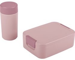 Sunware Sigma home Broodtrommel + Drinkbeker - Roze - 1, 33L