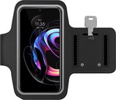 Arara Armband Geschikt voor Motorola Edge 20 Pro sportarmband - hardloopband - Sportband hoesje - zwart