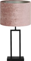 Light & Living Tafellamp Shiva/Gemstone - Zwart/Oud roze - Ø30x62cm -