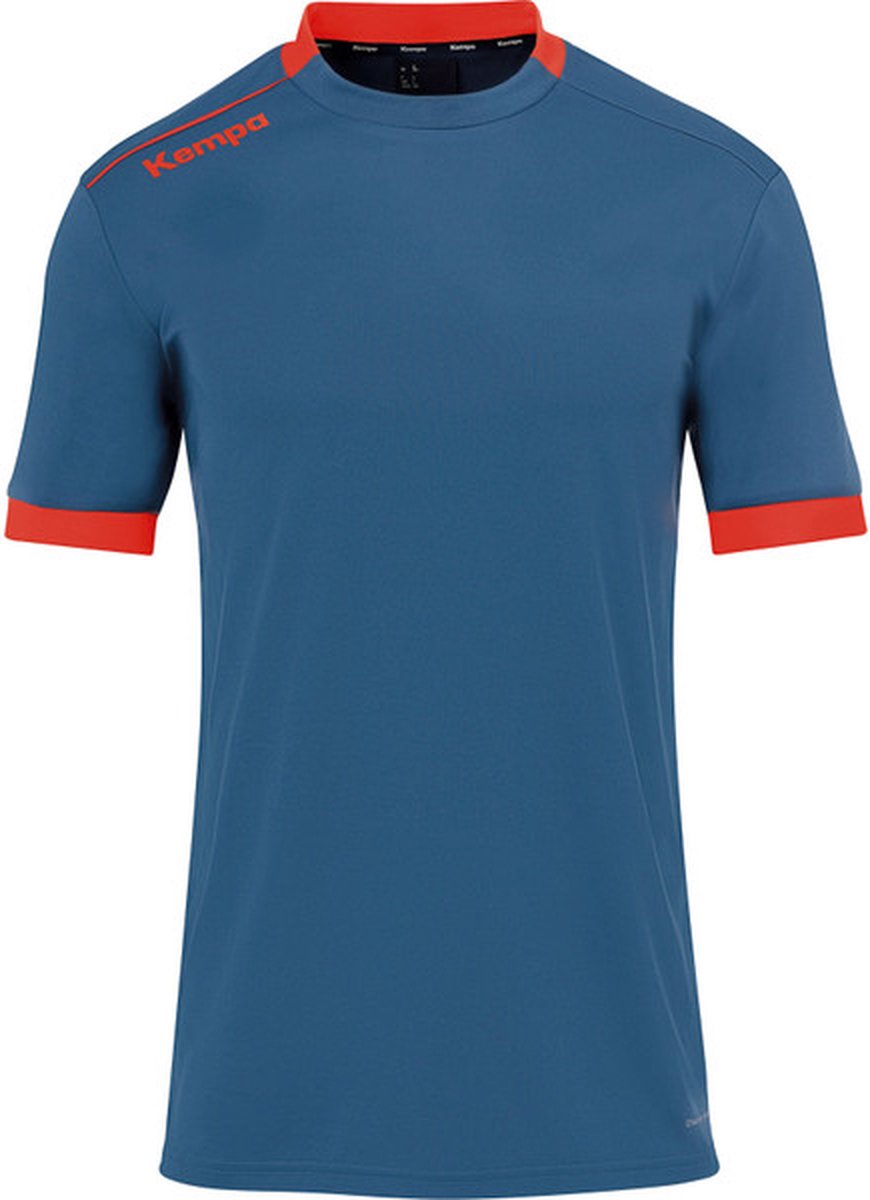 Kempa Player Shirt IJsgrijs-Fluo Rood Maat XL - Kempa