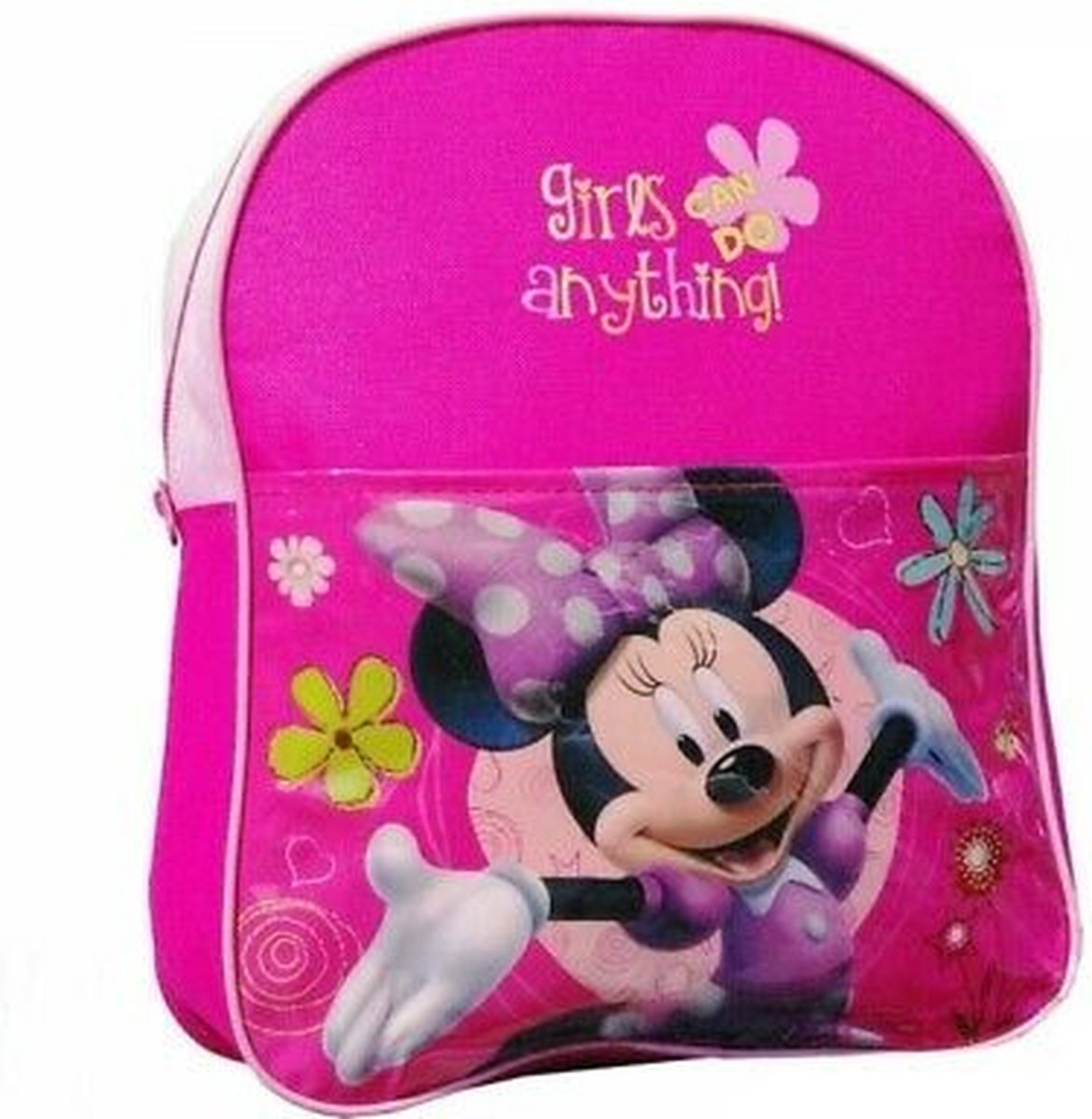 Disney Junior - Kinder Rugzak - Minnie Mouse - Girls can do anything - 25 x 8 x 30 cm (lxbxh) - Roze