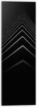WallClassics - Verre Acrylique - Pile de Plaques Abstraites Noires - Photo 20x60 cm sur Verre Acrylique (Avec Système d'accrochage)