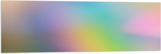 WallClassics - Vlag - Vervaagde Pastelkleuren - 120x40 cm Foto op Polyester Vlag