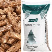 Dechland | Houtpellets | Pellets Voor Pelletkachel | Pelletkorrels | Naaldhout/Hardhout | 15 kg