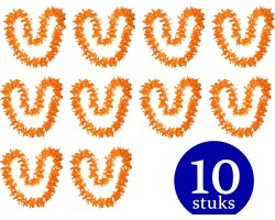 Pakket met 10 stuks Hawaii Krans/ Slinger Oranje - EK/WK Voetbal