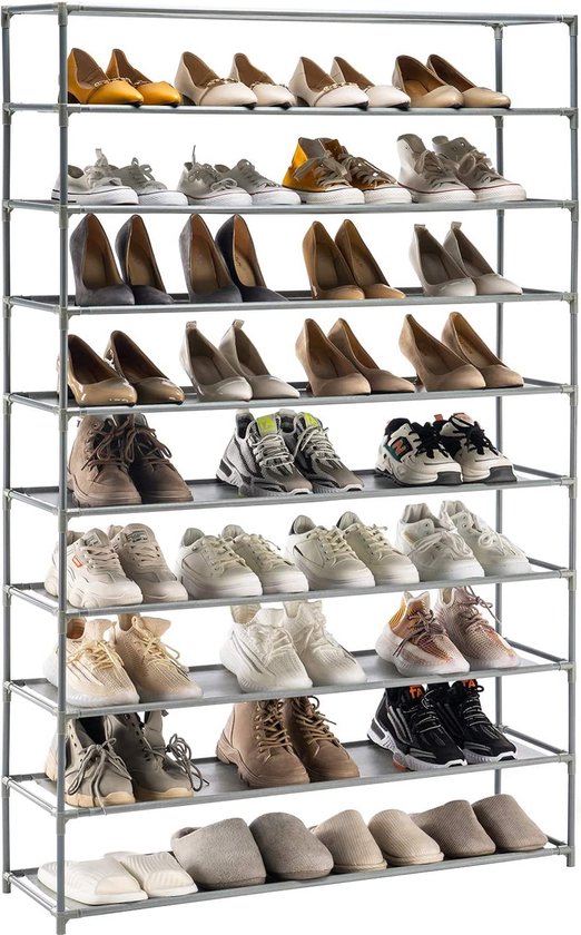 voorbeeld nevel jurk YOUDENOVA schoenenrek 5-10 niveaus schoenenopberger van metaal 150 x 93 x  30 cm... | bol.com