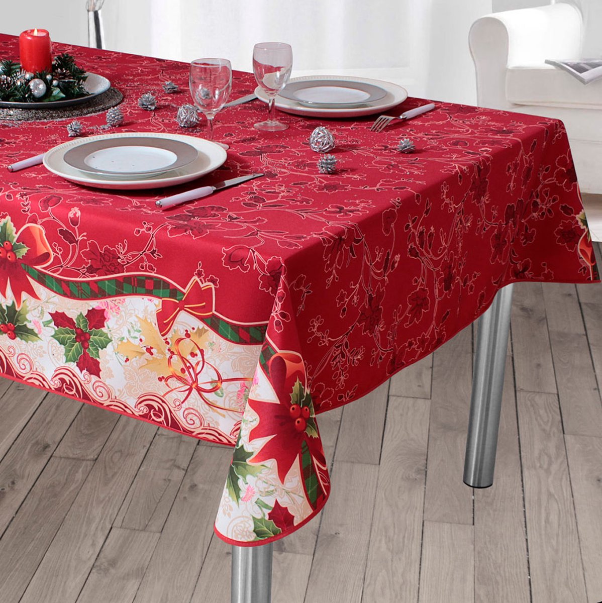 Kerst Tafelkleed Hulst 145 x 200 cm
