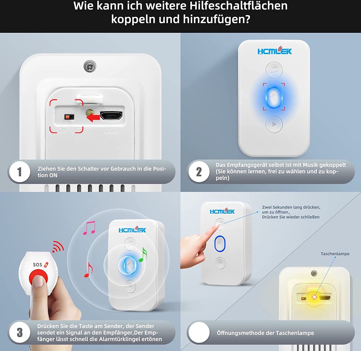 Daytech noodoproepknop voor senioren-noodknop, werkt werkt werkt