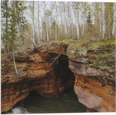 WallClassics - Drapeau - Rivière qui coule sous un pont - 50x50 cm Photo sur Drapeau Polyester