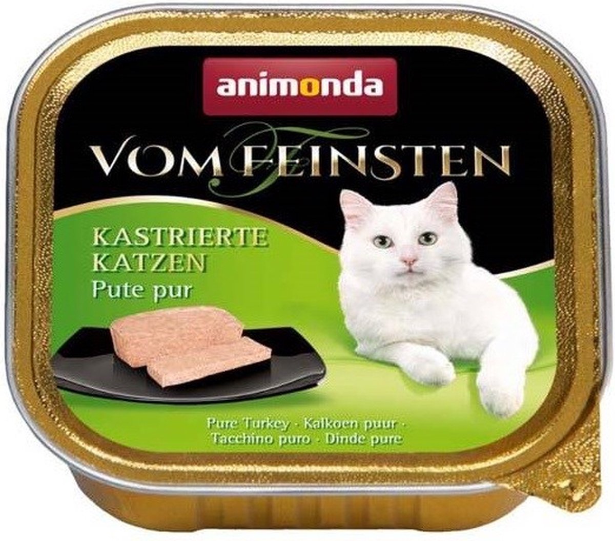 Animonda Vom Feinsten Mildes Menü - Natvoer Kat - Pute Pur (Pure Kalkoen) - 32 x 100g