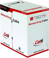 Techly ITP6-CCA-305-GY netwerkkabel Grijs 305 m Cat6 U/UTP (UTP)