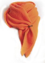 Elvine Wool Scarf- Puntige Lange Warme Dames Sjaal- Leertje- Uni- Luxe Cadeau-Winter- Omslagdoek- Fel oranje