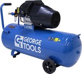 George Tools compressor oliegesmeerd 100 L met grote korting