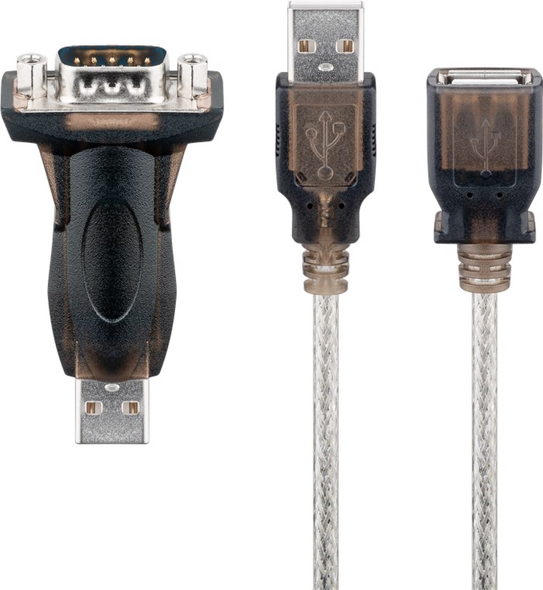 Goobay 95436 seriële kabel Transparant 1,5 meter USB Type-A RS-232