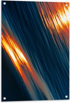 WallClassics - Poster de Jardin - Rayons de Lumière Oranje - 60x80 cm Photo sur Poster de Jardin (décoration murale pour l'extérieur et l'intérieur)