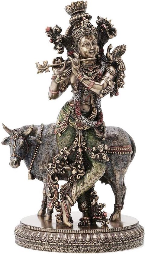 Krishna met Heilige Koe Beeld