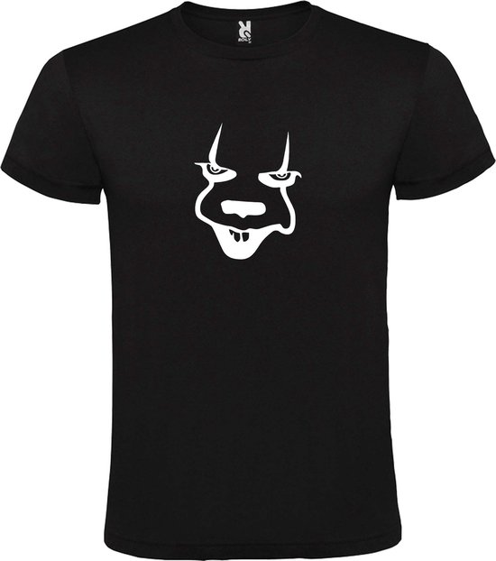 Zwart T-Shirt met “ Halloween Pennywise “ afbeelding Wit Size XL