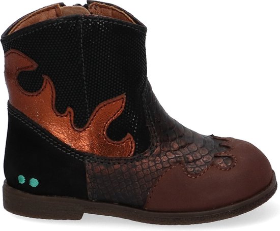 BunniesJR 221654-619 Meisjes Cowboy Boots - Zwart - Leer - Ritssluiting