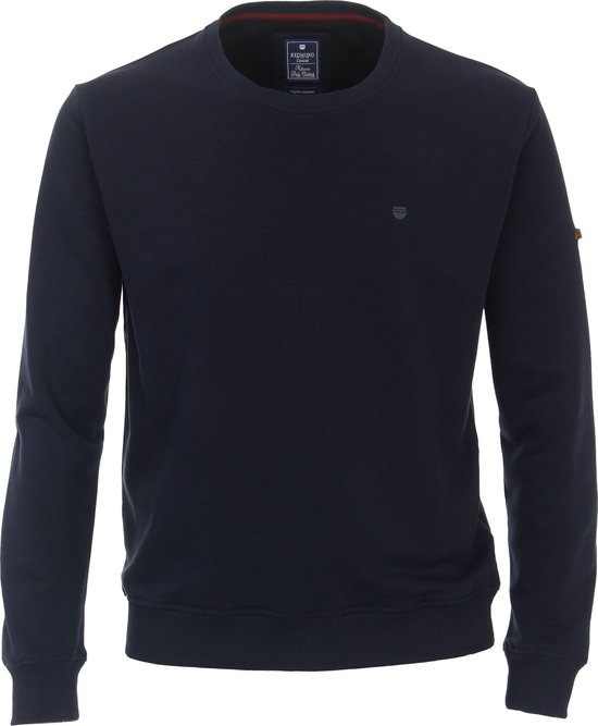 Redmond heren sweatshirt katoenmengsel - O-hals - blauw (middeldik) - Maat: XXL