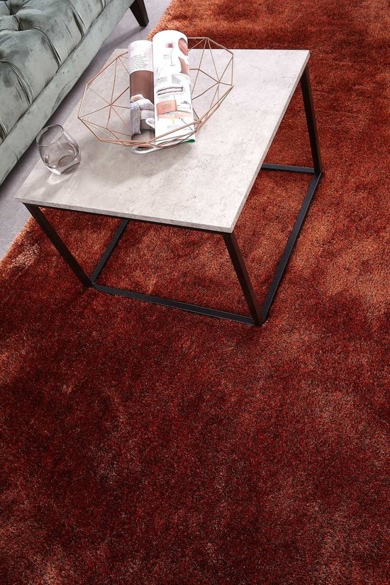 Ross 63 - Moquette unique à poils longs dans la composition de couleur orange / marron