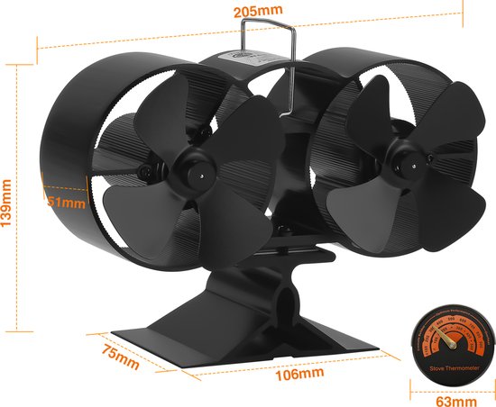GRILLBREEZE - Tragbarer Hand-BBQ-Ventilator für einfaches Grillen im Freien