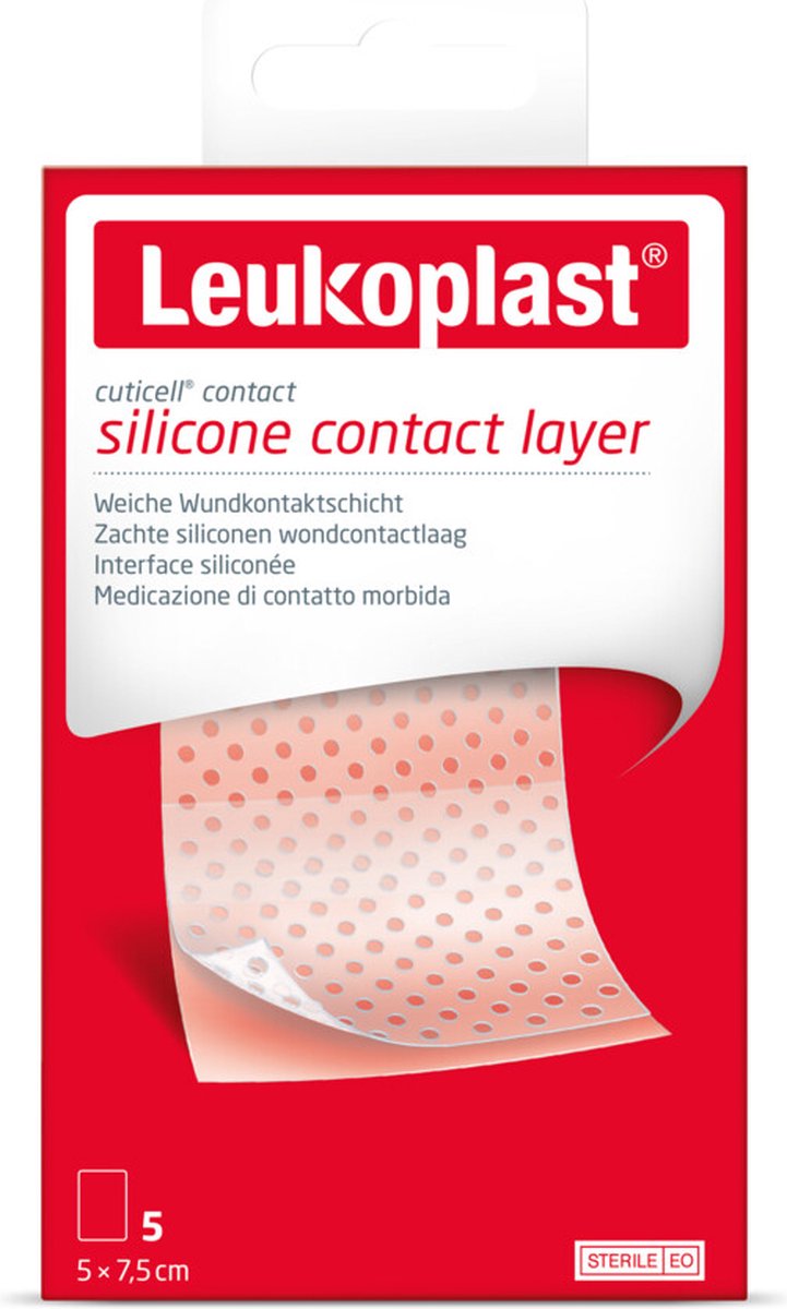Goedkoopste Leukoplast Cuticell® Contact Siliconen Wondcontactlaag 5 cm x 7,5 cm 5 stuks