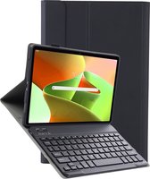Hoes Geschikt voor Lenovo Tab M10 Plus 3rd Gen Hoes Toetsenbord Hoes Case Book Cover Hoesje - Hoesje Geschikt voor Lenovo Tab M10 Plus (3e Gen) Keyboard Hoes - Zwart