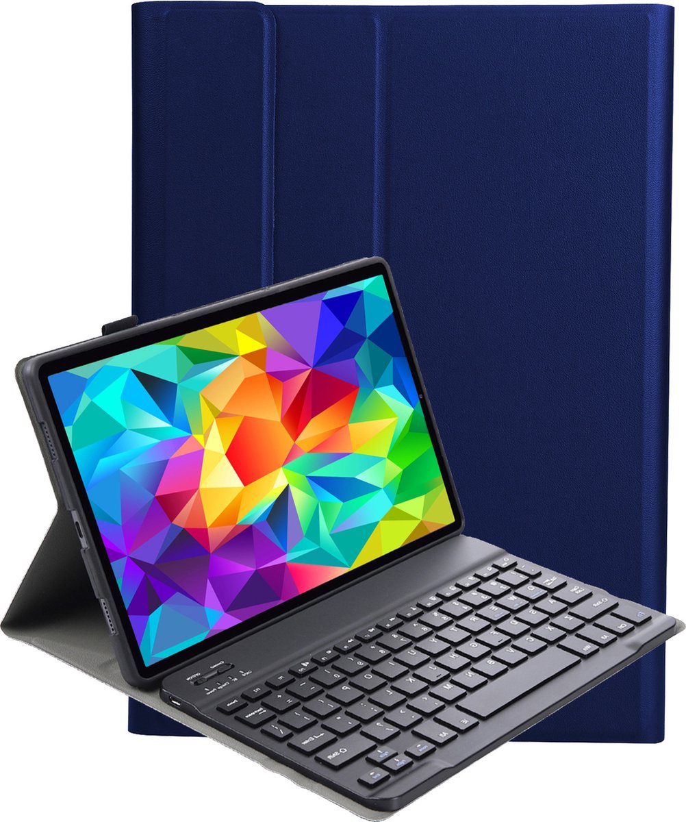 Housse de clavier pour Samsung Galaxy Tab A 10.1 2019 - Bleu foncé | bol.com