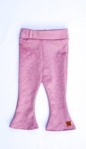 Flared broek suede roze