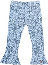 Flared broek panter dusty blauw