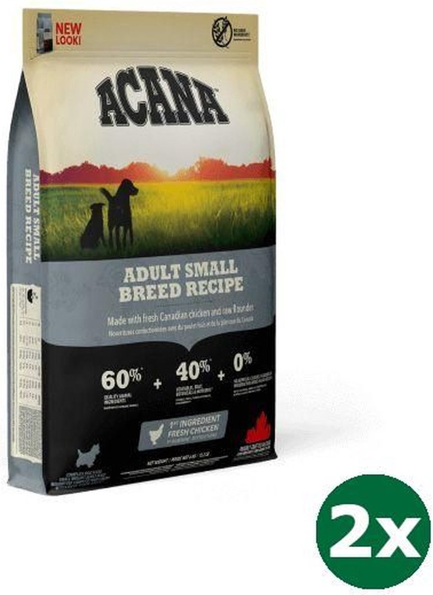 Bol.com 2x6 kg Acana dog adult small breed hondenvoer aanbieding