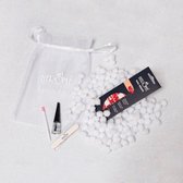 Herome Nail Wraps Starterkit White Christmas - 2x10 Nagelstickers - Inclusief Top Coat 4ml - In Organza Verpakt
