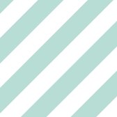 Cadeaupapier - Bold Lines mint/wit - 70x200 cm - 2 rollen