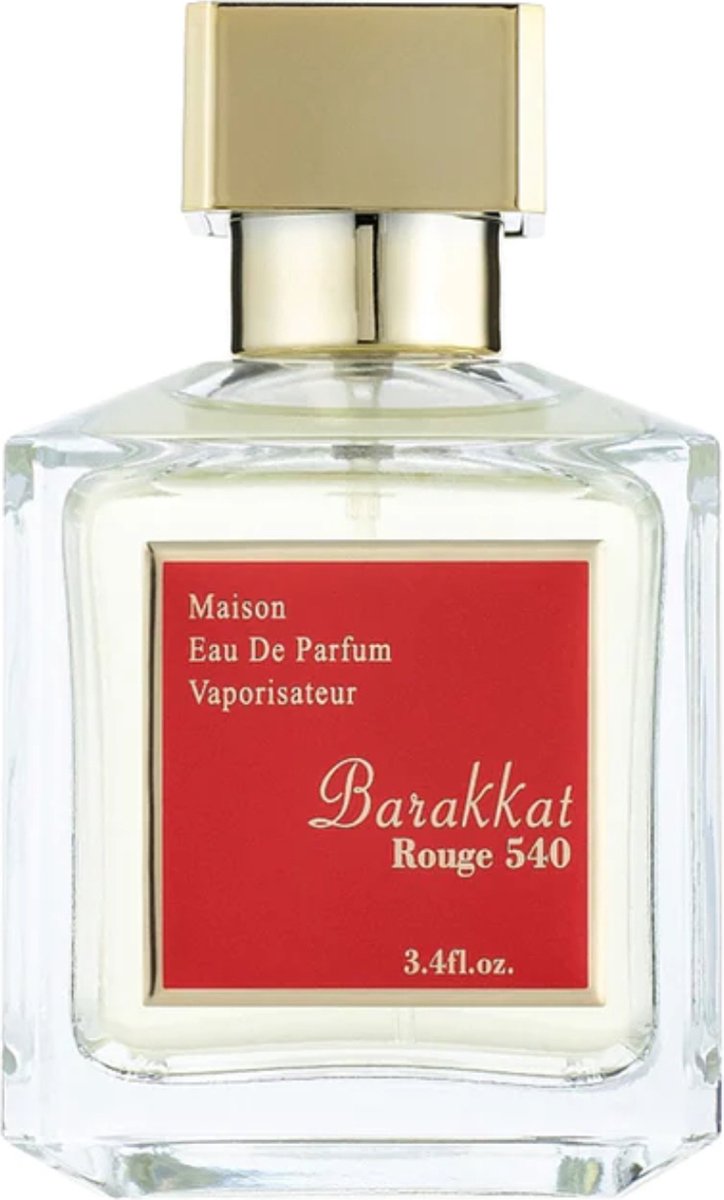 Barakkat Rouge 540 Eau de parfum 100 ML Eau de Parfum Unisex Dupe Baccarat Rouge bol
