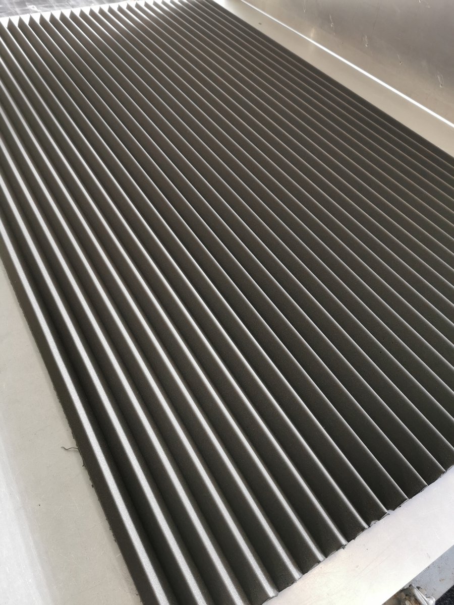 Foamworld, Wedges akoestiek plaat, akoestische platen, 120x200x5,5, antraciet, akoestisch, studio foam.