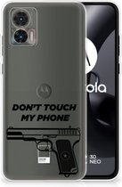 Back Case Siliconen Hoesje Motorola Edge 30 Neo Telefoonhoesje Pistol Don't Touch My Phone