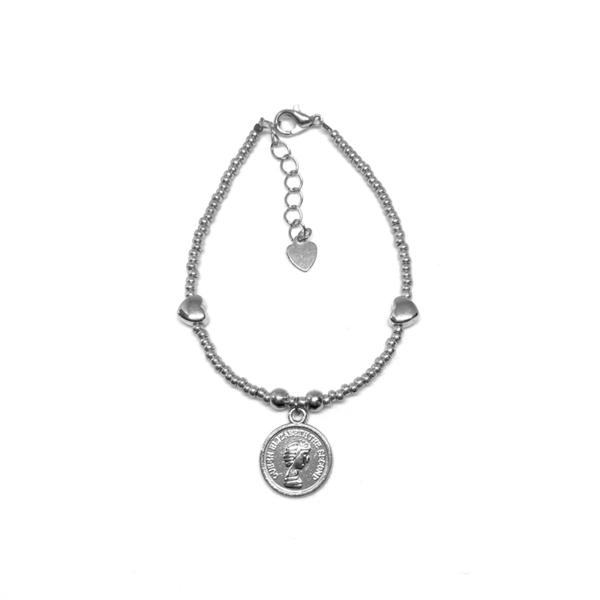 Bracelet with an Elizabeth coin - silver