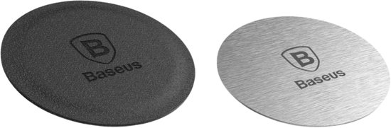 Baseus Metalen Plaatje voor Magnetische Houders (2-Pack) Zwart Ziver